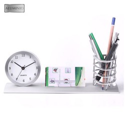 Reloj de Escritorio con Porta Lapices