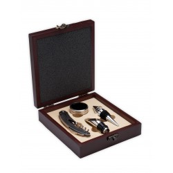 Caja de Madera con Axxesorios para vino